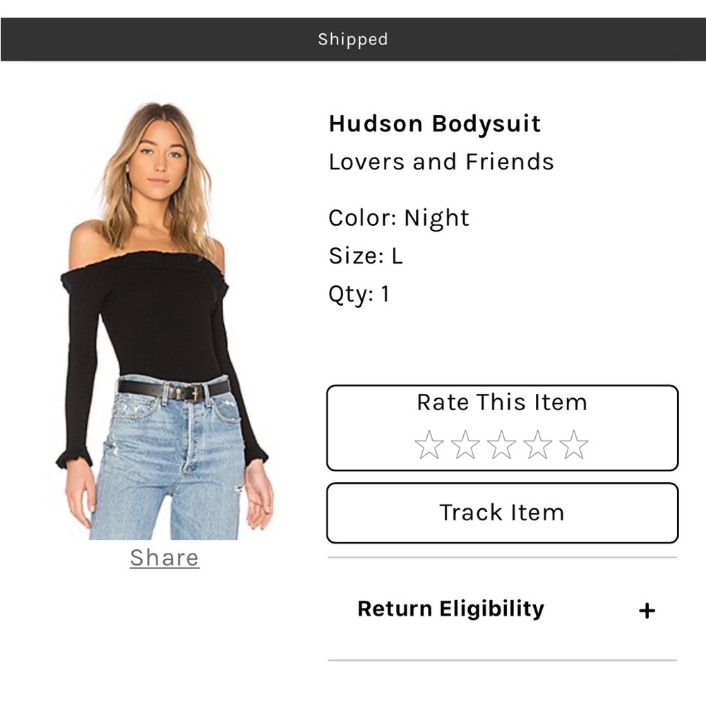 Lovers and Friends Hudson Bodysuit / Size L